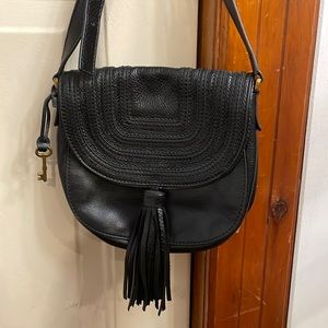 Fossil black shoulder purse